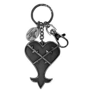 Kingdom Hearts Metal Portachiavi Heartless Logo Con Figure Int.