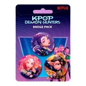 KPop Demon Hunters Pin-Back Buttons 3-Pack Pyramid International
