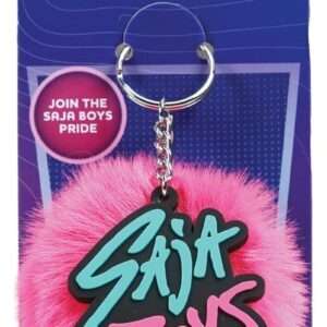 KPop Demon Hunters Pom Pom Keychain Saja Boys Thumbs Up