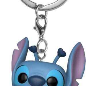Lilo & Stitch Pop! Vinile Portachiavis 4 Cm Stitch W/ Blaster Funko