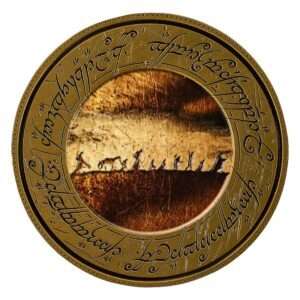 Lord Of The Rings Coin With Display Stand The Fellowship AAA Merchandise