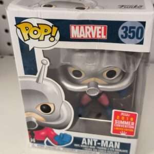 Marvel Funko POP Super Eroi Vinile Figura Ant-Man 9 cm SDCC Esclusiva SCATOLA ROVINATA