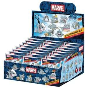 MARVEL RIVALS JEFF THE LAND SHARK BAG CLIP BLIND BOX DISPLAY (24) Moschettone MONOGRAM
