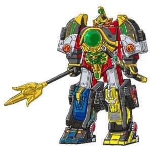 Mighty Morphin Power Rangers Thunder Megazord Con Mega Power Sword Action Figura 28 Cm Playmates