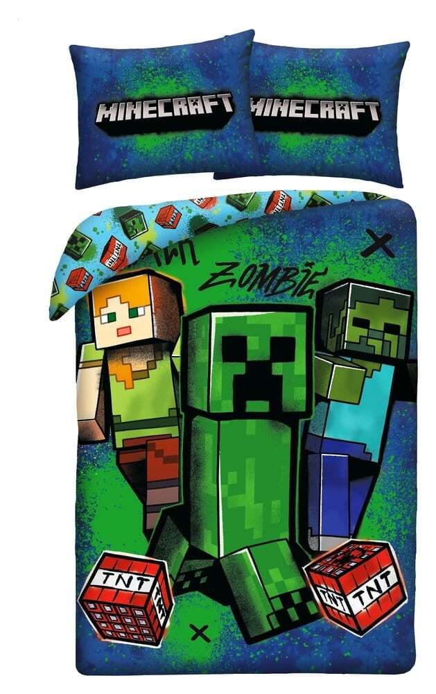 Minecraft Duvet Set Ver. 10 140 X 200 Cm / 70 X 90 Cm Halantex