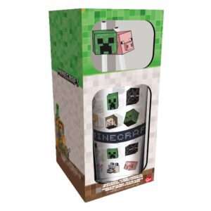 Minecraft Glass Tumbler Con Cannuccias Characters 485 Ml Stor