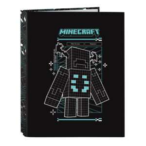 Minecraft Screen A4 cardboard 4 rings binder Safta