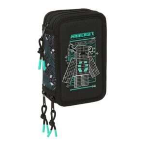 Minecraft Screen triple pencil case 37pcs Safta