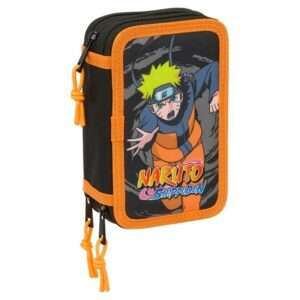 Naruto Shippuden triple pencil case 37pcs Safta