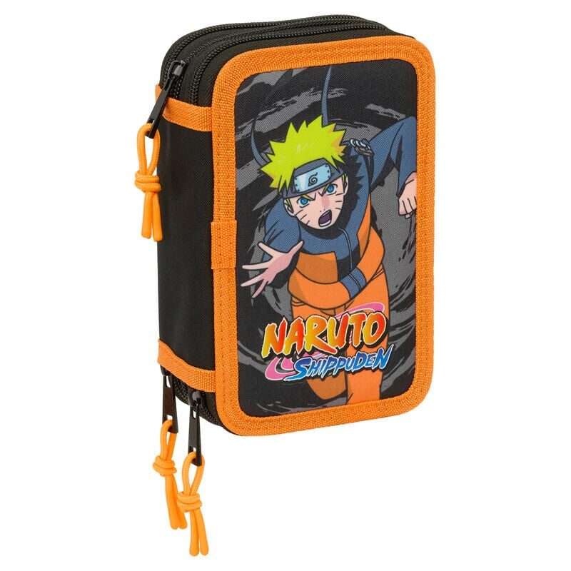Naruto Shippuden triple pencil case 37pcs Safta