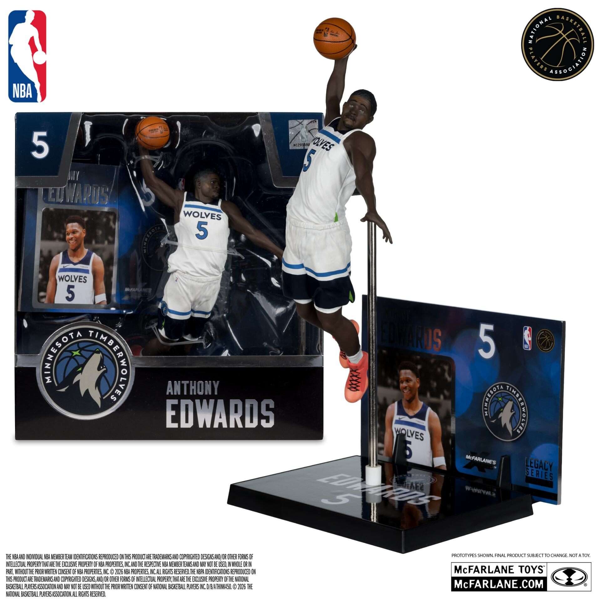 NBA SPORTSPICKS ANTHONY EDWARDS (MINNESOTA TIMBERWOLVES) POSED FIGURE Figura McFARLANE TOYS 2025