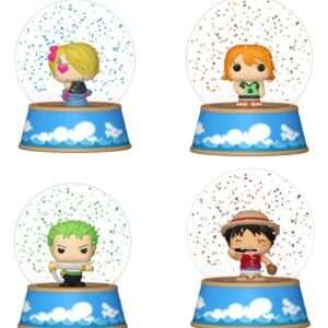 One Piece Mini Figures Glitter Globes PDQ 5 Cm Funko