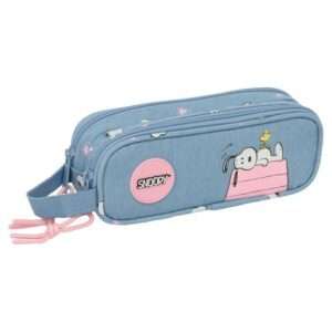 Peanuts Snoopy double pencil case Safta