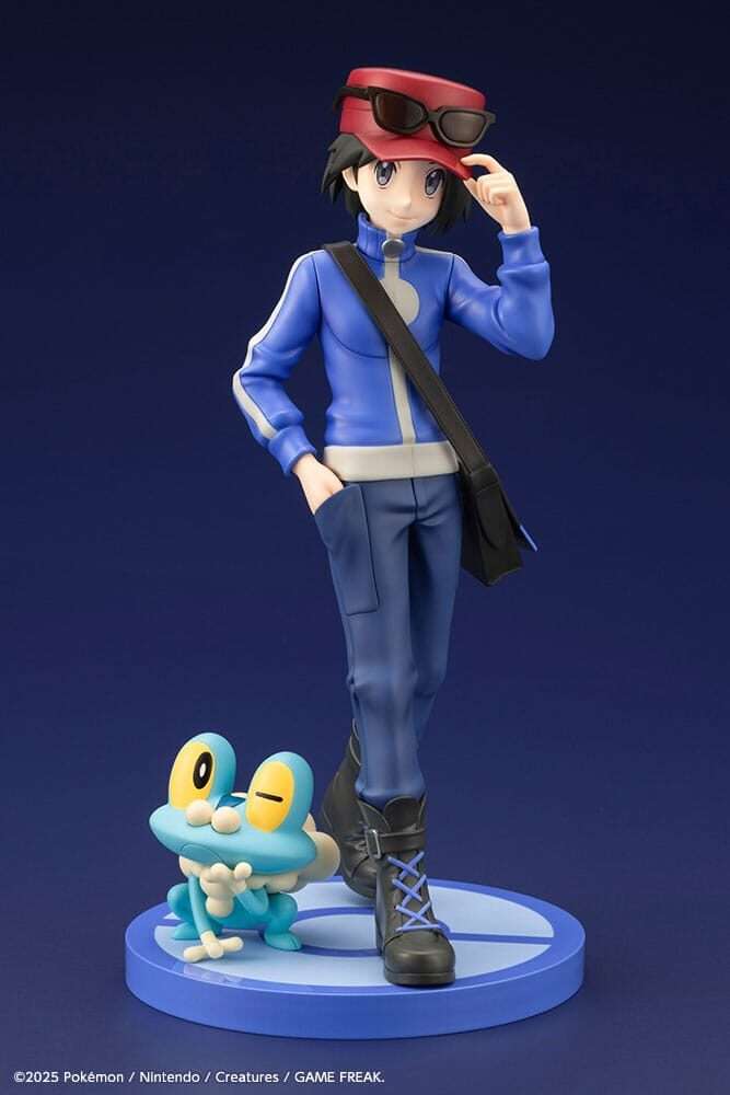Pokémon Artfxj Statua 1/8 Calem & Froakie 20 Cm Kotobukiya