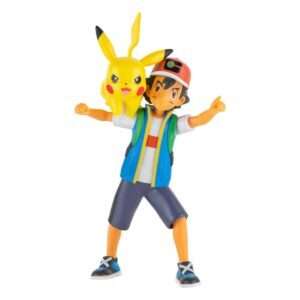 Pokémon Battle Feature Figures Ash & Pikachu 11 Cm Jazwares