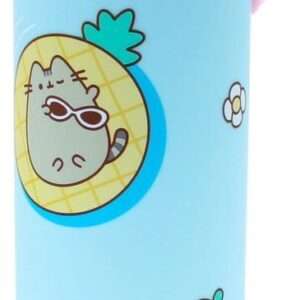 Pusheen Water Bottle Flip Top By The Pool Blue Thumbs Up
