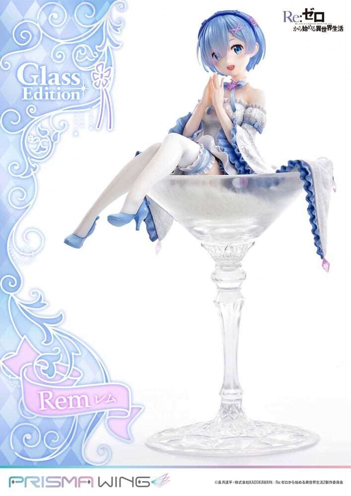 Re:zero - Starting Life In Another World Prisma Wing Pvc Statua 1/7 Rem Glass Edition 23 Cm Prime 1 Studio