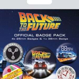 Ritorno Al Futuro Spilla Badges 5-pack Delorean Pyramid International
