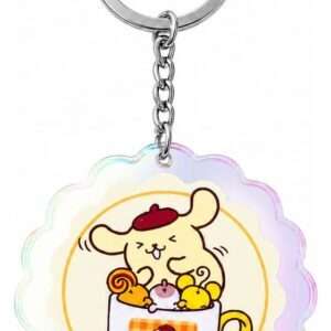 Sanrio Acrylic Keychain Pompompurin 30th Anniversary Squishy Cute Purin 01 Sakami Merchandise