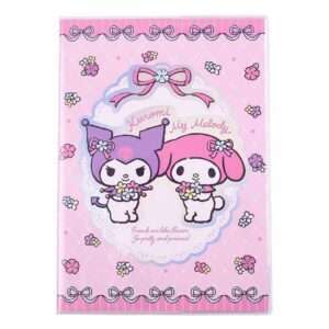 Sanrio Agenda Kuromi & My Melody Pastel Flower Holographic Checkered Sakami Merchandise