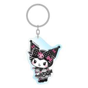 Sanrio Pink Black Party Series Acrylic Portachiavi Kuromi 7 Cm Sakami Merchandise