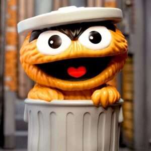 Sesame Street Fun! Fun! Vinile Action Figura Oscar The Grouch (orange) 13 Cm Super7