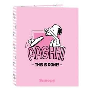 Snoopy A4 cardboard 4 rings binder Safta