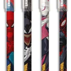 Spider-man Erasable Pen Set Di 4 Grupo Erik