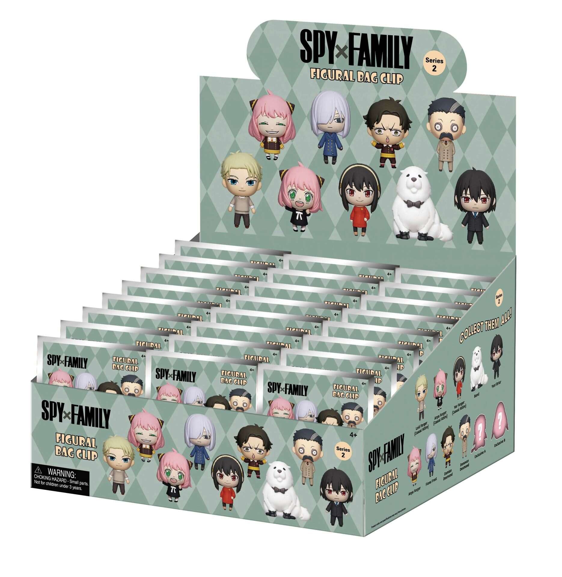 SPY X FAMILY SERIES 2 BAG CLIP BLIND BOX DISPLAY (24) Moschettone MONOGRAM