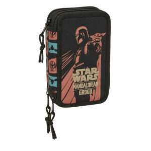 Star Wars Mandalorian & Grogu triple pencil case 37pcs Safta