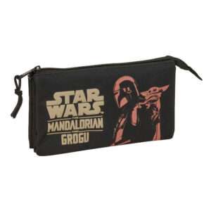 Star Wars Mandalorian & Grogu triple pencil case Safta