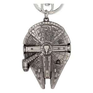 Star Wars Metal Portachiavi Millennium Falcon Con Figure Int.