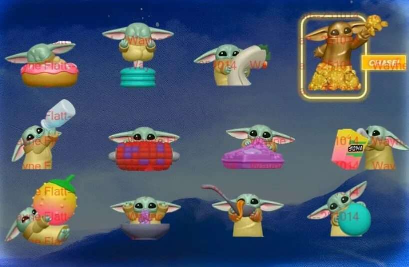 Star Wars The Mandalorian E Grogu Snackin Collectible Display (24) Varie Hasbro