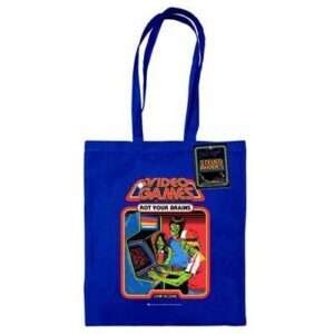 STEVEN RHODES VIDEO GAMES ROT YOUR BRAIN TOTE BAG Borsa PYRAMID INTERNATIONAL