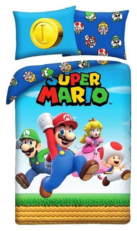 Super Mario Duvet Set Ver. 5 140 X 200 Cm / 70 X 90 Cm Halantex