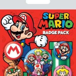 Super Mario Spilla Badges 5-pack Pyramid International