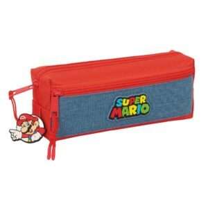 Super Mario triple pencil case Safta