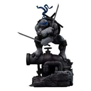 Tartarughe Ninja Art Scale Statua 1/10 Leonardo Black E White Variant 26 Cm Heo Esclusiva Iron Studios