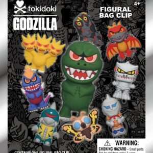 TOKIDOKI X GODZILLA BAG CLIP BLIND BOX DISPLAY (24) Moschettone MONOGRAM