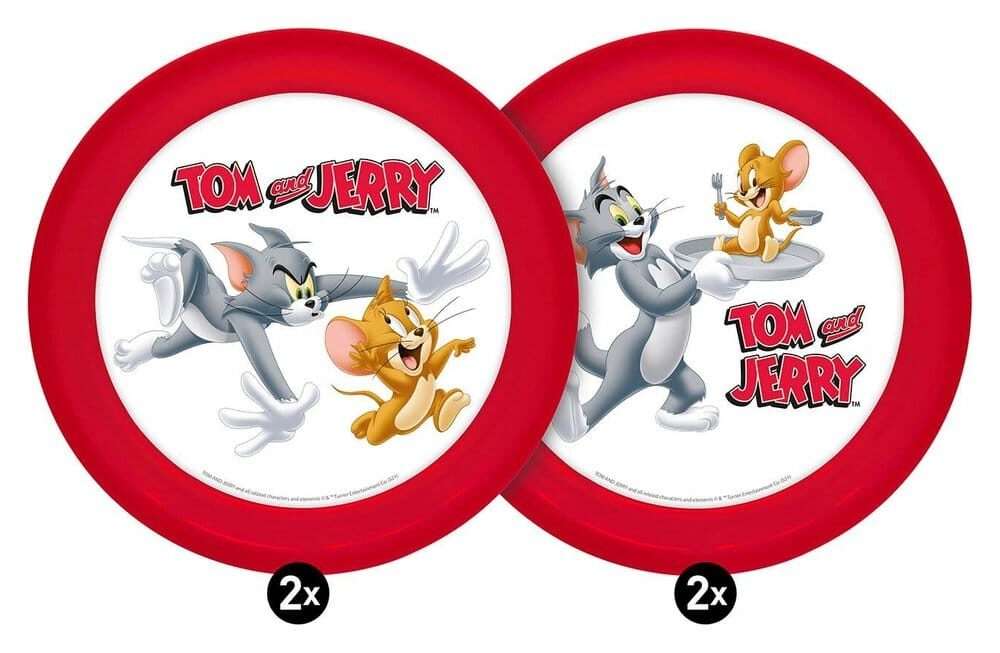 Tom & Jerry Plate 4-Pack 21 Cm Geda Labels
