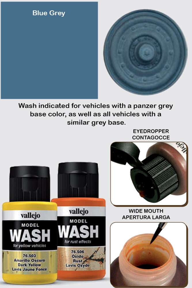 VALLEJO MODEL WASH BLUE GREY 76524 COLORI VALLEJO
