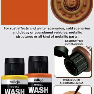 VALLEJO MODEL WASH DARK RUST 76507 COLORI VALLEJO