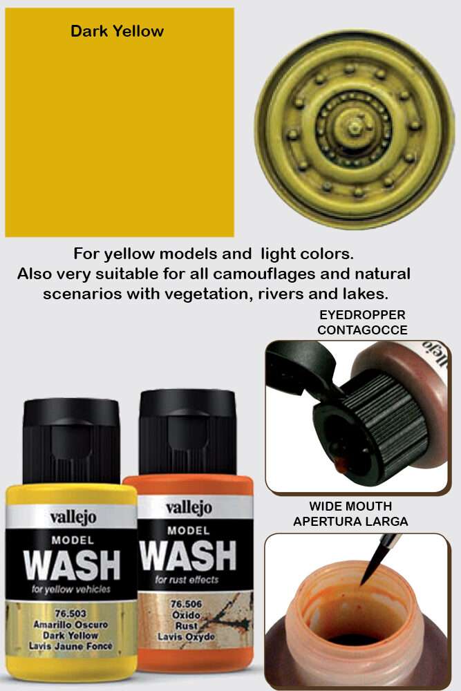VALLEJO MODEL WASH DARK YELLOW 76503 COLORI VALLEJO