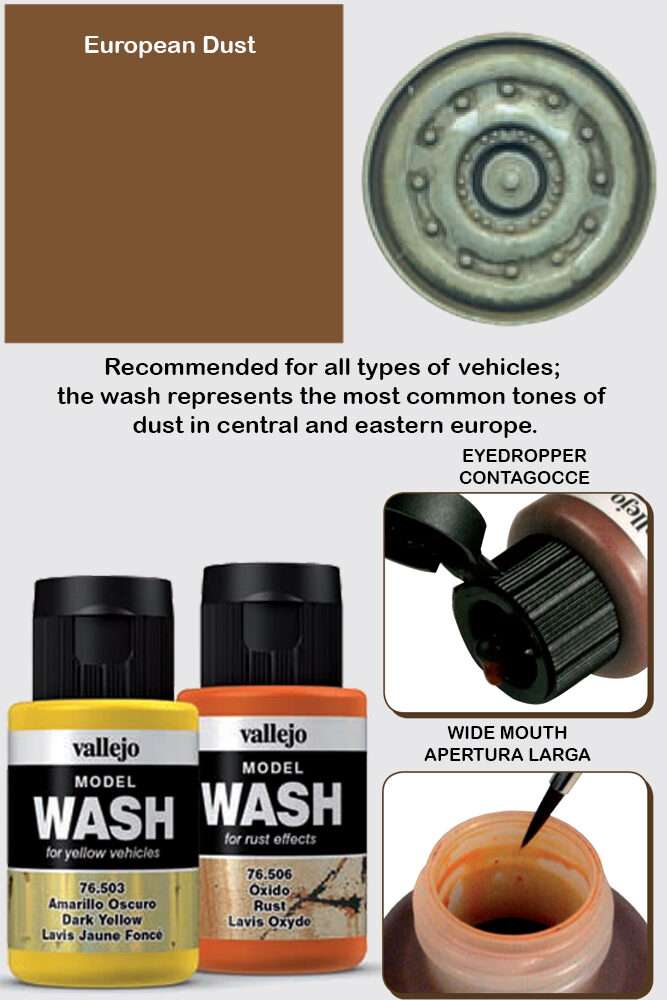 VALLEJO MODEL WASH EUROPEAN DUST 76523 COLORI VALLEJO