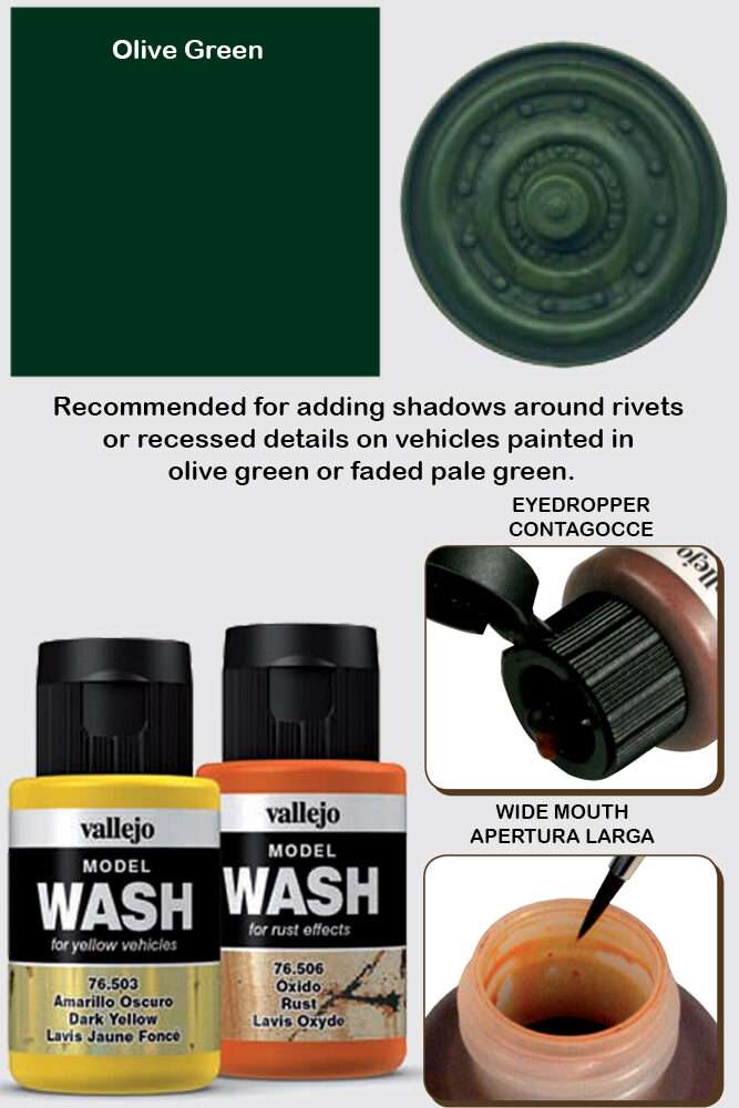 VALLEJO MODEL WASH OLIVE GREEN 76519 COLORI VALLEJO