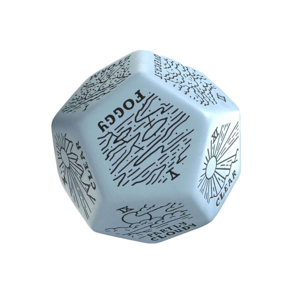 Viridian Jumbo Dice Weather Generator Die D12 Blue Q Workshop