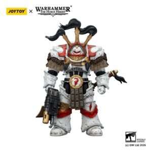 Warhammer 40,000 Action Figura White Scars Legion Praetor In Cataphractii Terminator Armour Con Cyber Hawk Chogorian Sword And