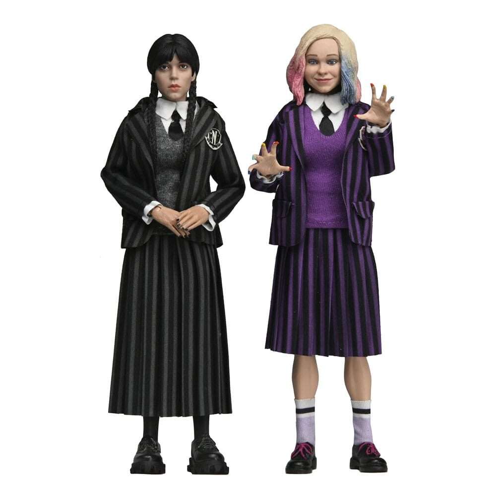 Wednesday Action Figures 2 Pack Wednesday Addams (nevermore Uniforme) E Enid 20 Cm Neca