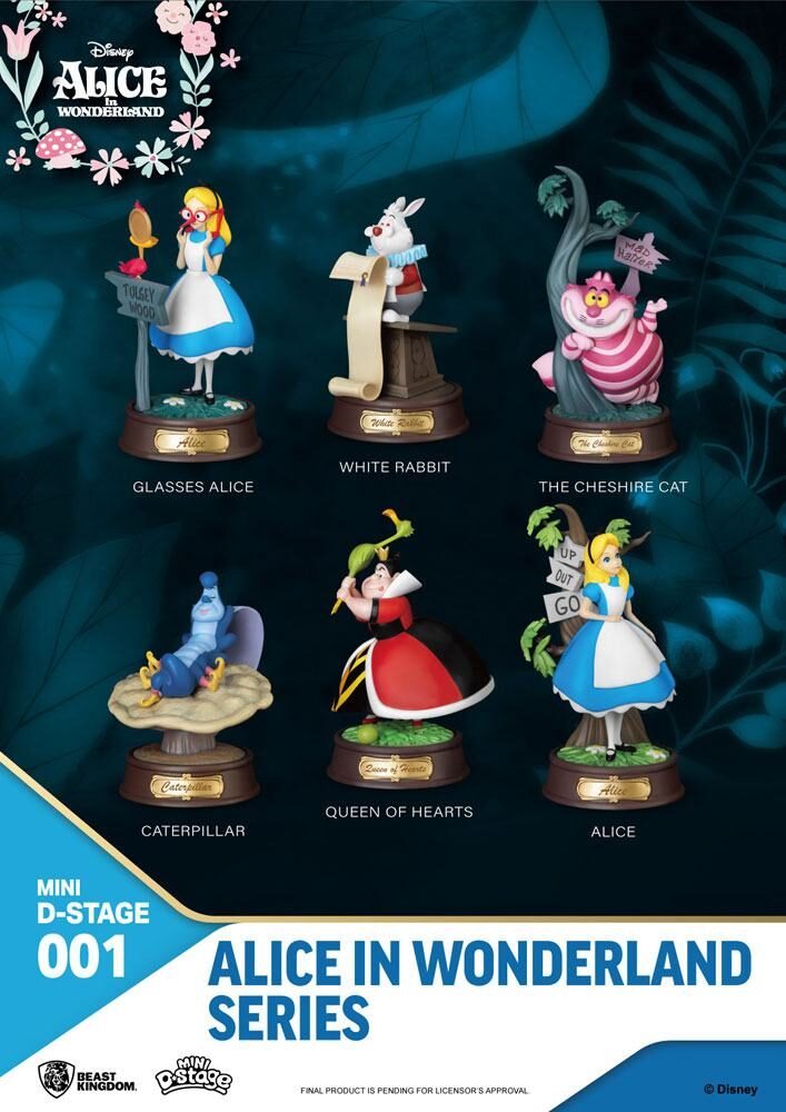 Alice In Wonderland Mini Diorama Stage Statuas 6-pack 10 Cm Beast Kingdom Toys