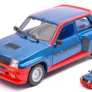 BBURAGO BU21088A RENAULT 5 RURBO 1982 BLUE/RED 1:24 Modellino